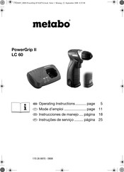 Metabo PowerGrip II LC 60 Instrucciones De Manejo