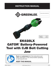 Greenlee GATOR EK628LXBC11 Manual De Instrucciones