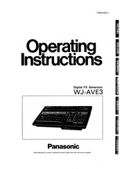 Panasonic WJ-AVE3 Manual De Instrucciones