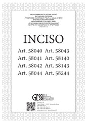Gessi INCISO 58041 Instrucciones De Instalación