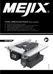 Mejix GCE-180B Traduccion Del Manual De Instrucciones Originale