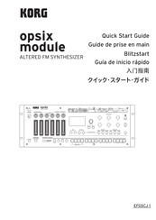 Korg opsix module Guia De Inicio Rapido