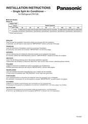 Panasonic S-125PU1E5A Manual De Instrucciones