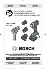 Bosch GSR18V-800FC Instrucciones De Funcionamiento Y Seguridad