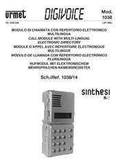 Urmet Digivoice Sinthesi S2 1038/14 Manual De Instrucciones