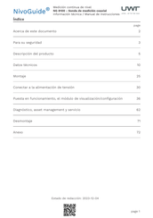 UWT NivoGuide NG 8100 Información Técnica/Manual De Instrucciones
