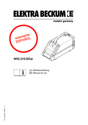 Metabo Elektra Beckum WIG 210 DCsi Manual De Uso