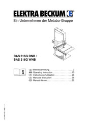 Elektra Beckum BAS 316G DNB Manual De Uso