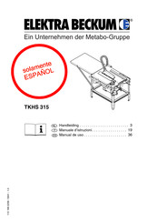 Elektra Beckum TKHS 315 Manual De Uso