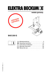 Metabo Elektra Beckum BAS 250 G Manual De Uso