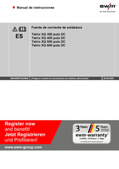 EWM Tetrix XQ 350 puls DC Manual De Instrucciones