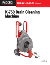 RIDGID K-750 Manual Del Usuario