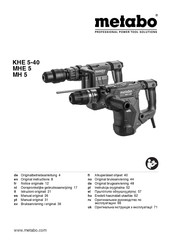 Metabo KHE 5-40 Manual Original