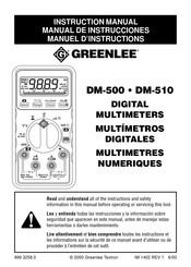 Greenlee DM-500 Manual De Instrucciones