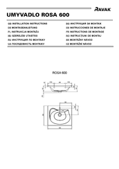 RAVAK ROSA 600 Instrucciones De Montaje