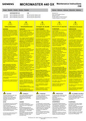 Siemens 6SE6440-2UD42-0GA1 Instrucciones De Mantenimiento