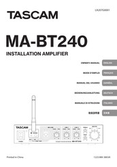 Tascam MA-BT240 Manual Del Usuario