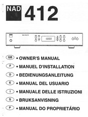 NAD 412 Manual Del Usuario