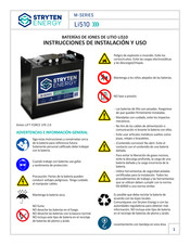 Stryten Energy M Li510 Instrucciones De Instalacion Y Uso