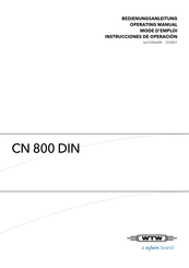 Xylem WTW CN 800 DIN Instrucciones De Operación