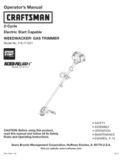 Craftsman WEEDWACKER 316.711201 Manual Del Operador