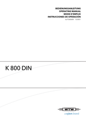 Xylem WTW K 800 DIN Instrucciones De Operación