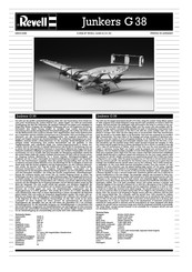 REVELL Junkers G 38 Manual Del Usuario
