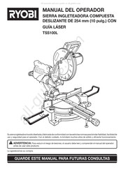 Ryobi TSS100L Manual Del Operador