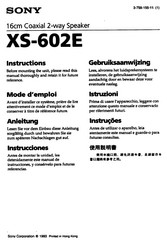 Sony XS-602E Instrucciones
