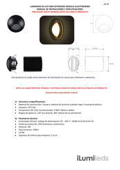 Ilumileds ILUGTP3WWWB Manual De Instrucciones Y Especificaciones