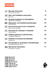 Franke NEPTUNE FHNE 805 4G TC Instrucciones Para El Uso E Instalacion