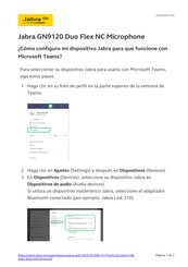 Jabra GN9120 Duo Flex NC Guia De Inicio Rapido