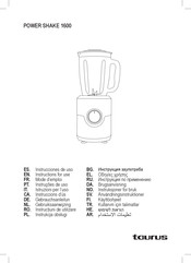 Taurus POWER SHAKE 1600 Instrucciones De Uso