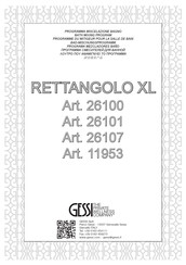 Gessi RETTANGOLO XL 26101 Instrucciones De Instalación