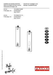 Franke AQCT0071 Instrucciones De Montaje Y Uso