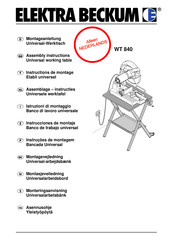 Elektra Beckum WT 840 Instrucciones De Montaje