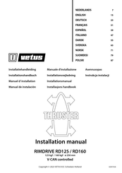 Vetus THRUSTER RIMDRIVE RD125 Manual De Instalación