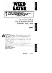 Weed Eater 2000T Manual De Instrucciones