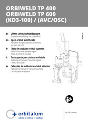 Orbitalum ORBIWELD TP 600 KD3-100 Traduccion Del Manual De Instrucciones Originale