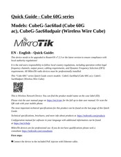 MikroTik Cube 60G Serie Guía Rápida