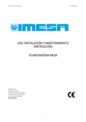 Imesa MCM 3200 Instrucción De Uso, Instalación Y Mantenimiento