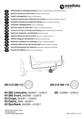 Westfalia 305 216 300 107 Instrucciones De Montaje Y De Servicio