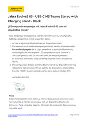 Jabra EVOLVE2 65 Guia De Inicio Rapido