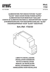 Urmet 1722/22 Manual De Instalación