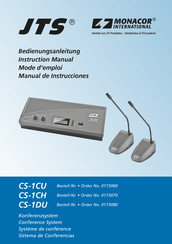 Monacor International JTS CS-1CU Manual De Instrucciones