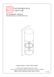 ET2 Contemporary Lighting E26144-142 Manual Del Usuario