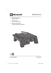 EINHELL TE-TC 18/115 Li Manual De Instrucciones