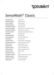 DURAVIT SensoWash Classic 613000 01 2 00 4300 Instrucciones De Montaje