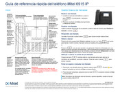 Mitel 6915 Guía De Referencia Rápida