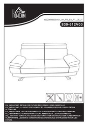 HOMCOM 839-612V00 Manual Del Usuario